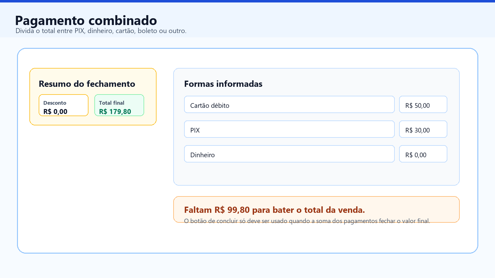 Tela de pagamento e checkout